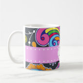 Farbenfrohe Paisley, Paisley Pattern, Boteh, Monog Kaffeetasse (Links)