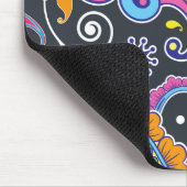 Farbenfrohe Paisley, Paisley Pattern, Ihr Name Mousepad (Ecke)