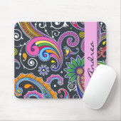 Farbenfrohe Paisley, Paisley Pattern, Ihr Name Mousepad (Mit Mouse)