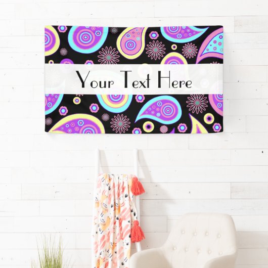 Farbenfrohe Paisley, Paisley Pattern, Persisches P Banner (Insitu)