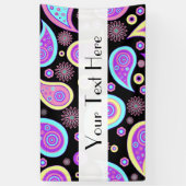 Farbenfrohe Paisley, Paisley Pattern, Persisches P Banner (Vertikal)