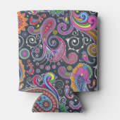 Farbenfrohe Paisley, Paisley Pattern, Persisches P Dosenkühler (Rückseite)