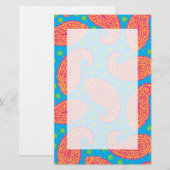 Farbenfrohe Paisley Pattern Briefpapier (Vorne/Hinten)