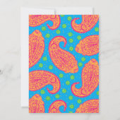 Farbenfrohe Paisley Pattern Einladung (Rückseite)