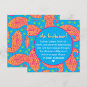 Farbenfrohe Paisley Pattern Einladung (Vorne/Hinten)