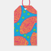 Farbenfrohe Paisley Pattern Geschenkanhänger (Rückseite)