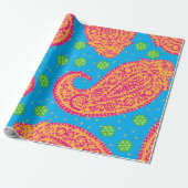 Farbenfrohe Paisley Pattern Geschenkpapier (Ungerollt)