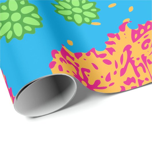 Farbenfrohe Paisley Pattern Geschenkpapier (Rolleneckpunkt)