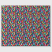 Farbenfrohe Paisley Pattern Geschenkpapier (Flach)