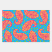 Farbenfrohe Paisley Pattern Geschenkpapier Set (Vorderseite 2)