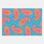 Farbenfrohe Paisley Pattern Geschenkpapier Set (Vorderseite)