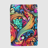 Farbenfrohe Paisley Pattern Golfhandtuch (Vorderseite)