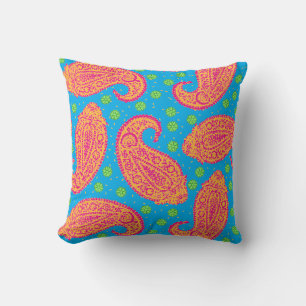 Farbenfrohe Paisley Pattern Kissen
