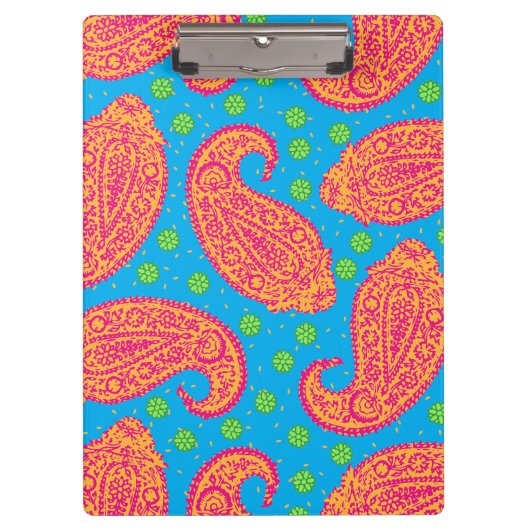 Farbenfrohe Paisley Pattern Klemmbrett (Vorderseite)