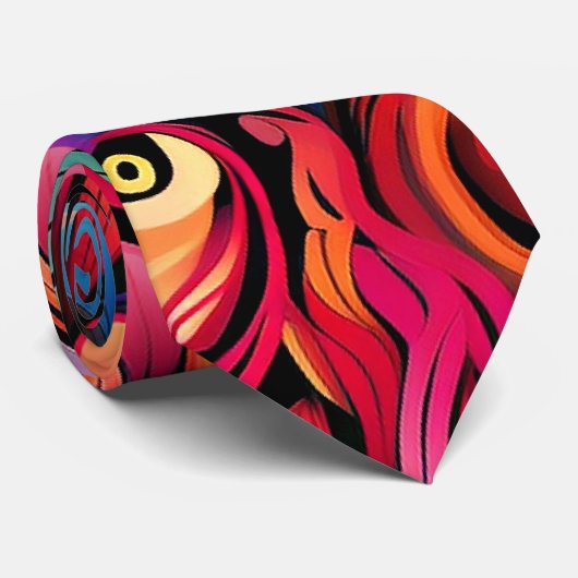 Farbenfrohe Paisley Pattern Krawatte (Gerollt)