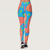 Farbenfrohe Paisley Pattern Leggings (Rückseite)