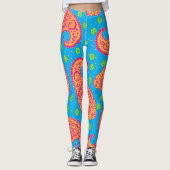 Farbenfrohe Paisley Pattern Leggings (Vorderseite)