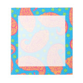 Farbenfrohe Paisley Pattern Notizblock (Vorderseite)