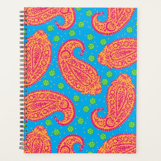Farbenfrohe Paisley Pattern Planer (Vorderseite)