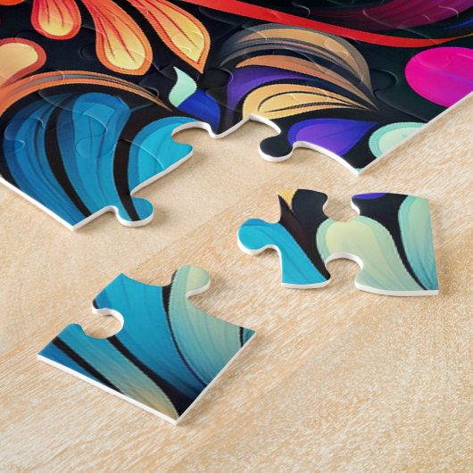 Farbenfrohe Paisley Pattern Puzzle (Seite)