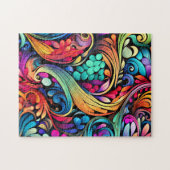 Farbenfrohe Paisley Pattern Puzzle (Horizontal)