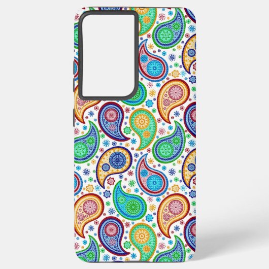 Farbenfrohe Paisley Pattern Samsung Galaxy Hülle (Rückseite)