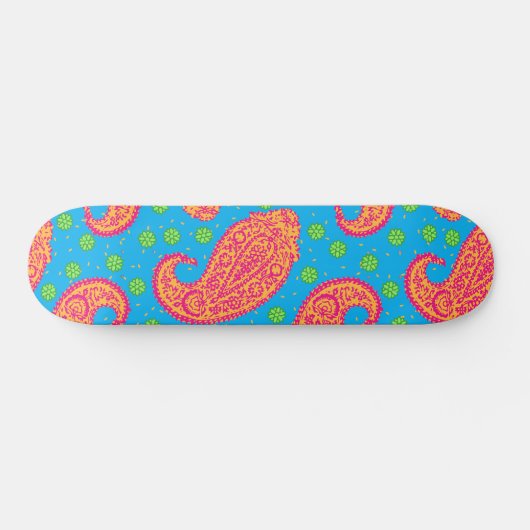 Farbenfrohe Paisley Pattern Skateboard (Horizontal)