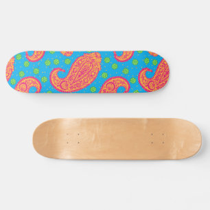 Farbenfrohe Paisley Pattern Skateboard