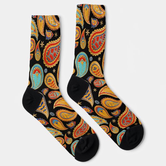 Farbenfrohe Paisley Pattern Socken (Rechts)