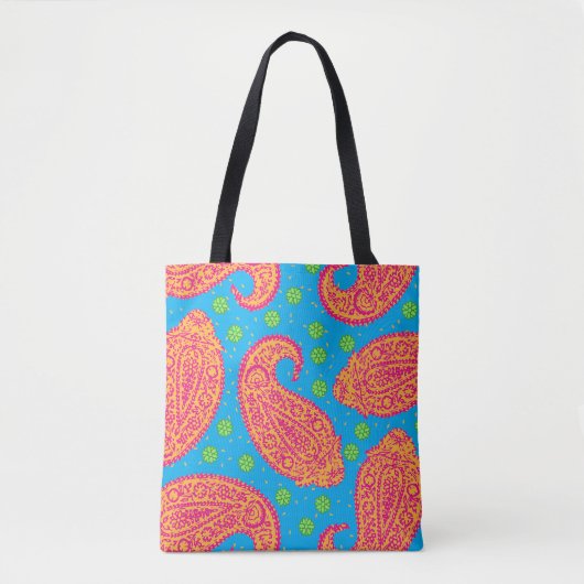 Farbenfrohe Paisley Pattern Tasche (Vorderseite)