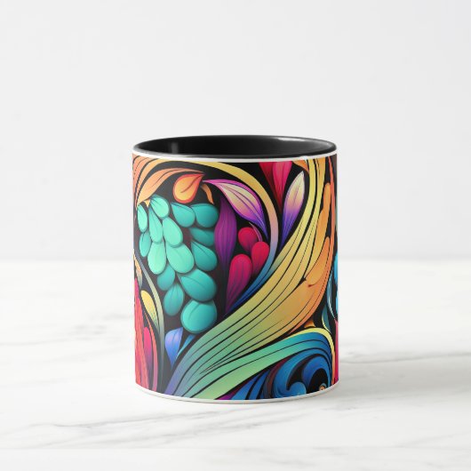 Farbenfrohe Paisley Pattern Tasse (Zentrum)