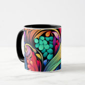 Farbenfrohe Paisley Pattern Tasse (Vorderseite Links)