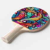 Farbenfrohe Paisley Pattern Tischtennis Schläger (Vorderseite)
