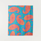 Farbenfrohe Paisley Pattern Wandteppich (Vorderseite)