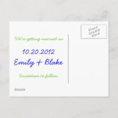 Farbenfrohe Paisley Save the Date Postcard Ankündigungspostkarte (Rückseite)