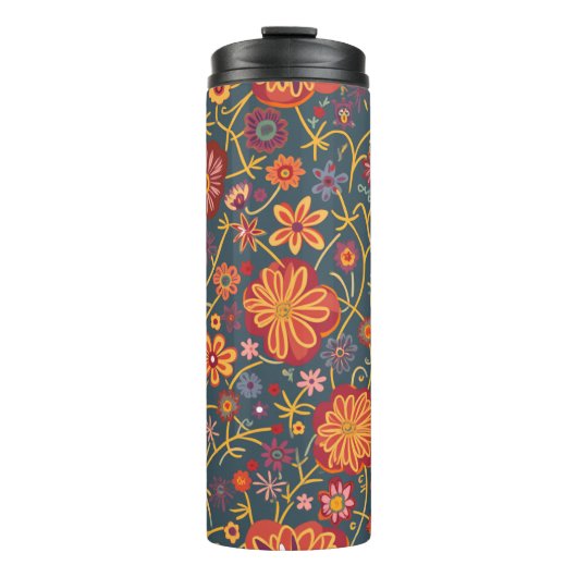 Farbenfrohe Paisley Stainless Steel Vacuum Thermosbecher (Vorderseite)