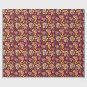 Farbenfrohe Paisley Style Blumenmuster Geschenkpapier (Flach)