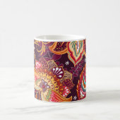 Farbenfrohe Paisley Style Blumenmuster Kaffeetasse (Mittel)