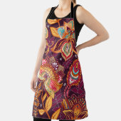 Farbenfrohe Paisley Style Blumenmuster Schürze (InSitu)