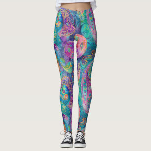 farbenfrohe Paisley-Yoga-Gym-Hosen Leggings
