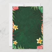 Farbenfrohe Palm Blätter Grüne Babydusche Einladung (Rückseite)