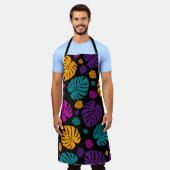 Farbenfrohe Palm-Blätter Schürze (Getragen)