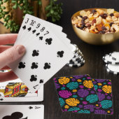Farbenfrohe Palm-Blätter Spielkarten (In Situ)