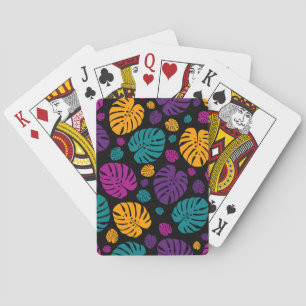 Farbenfrohe Palm-Blätter Spielkarten