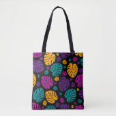 Farbenfrohe Palm-Blätter Tasche (Vorderseite)