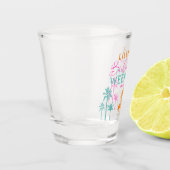 Farbenfrohe Palme Tree Bachelorette Weekend Showgl Schnapsglas (Links)