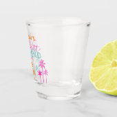 Farbenfrohe Palme Tree Bachelorette Weekend Showgl Schnapsglas (Rechts)