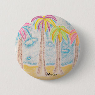 Farbenfrohe Palmen Button