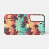 Farbenfrohe Palmen Handy Case Samsung Galaxy Hülle (Rückseite (Horizontal))