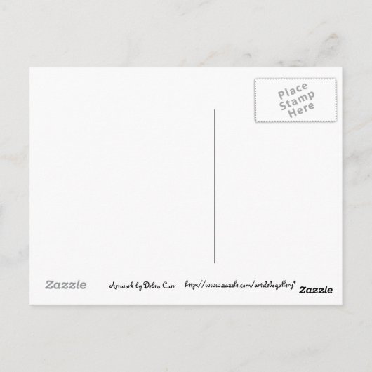 Farbenfrohe Palmen Postkarte (Rückseite)